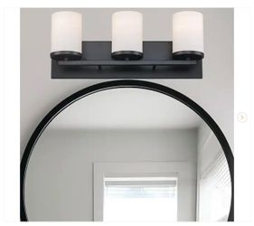 Cornerstone 20 in. 3-Light Black Bathroom Vanity Light Fixture - New