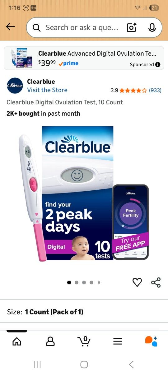 Ovulation ClearBlue 10pk Test