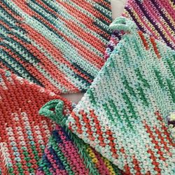 Large Double Thick Cotton Potholders/ Hotpads. A Few Odd And End Colors And Onesies. Price Each. All New And Handmade