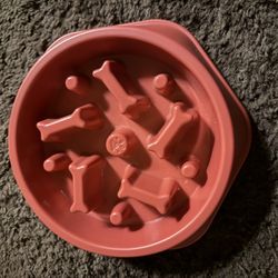  Dog Bowls - Slow Eating, Puzzle Feeder - Red
