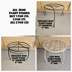 ALL METAL PLANT STANDS