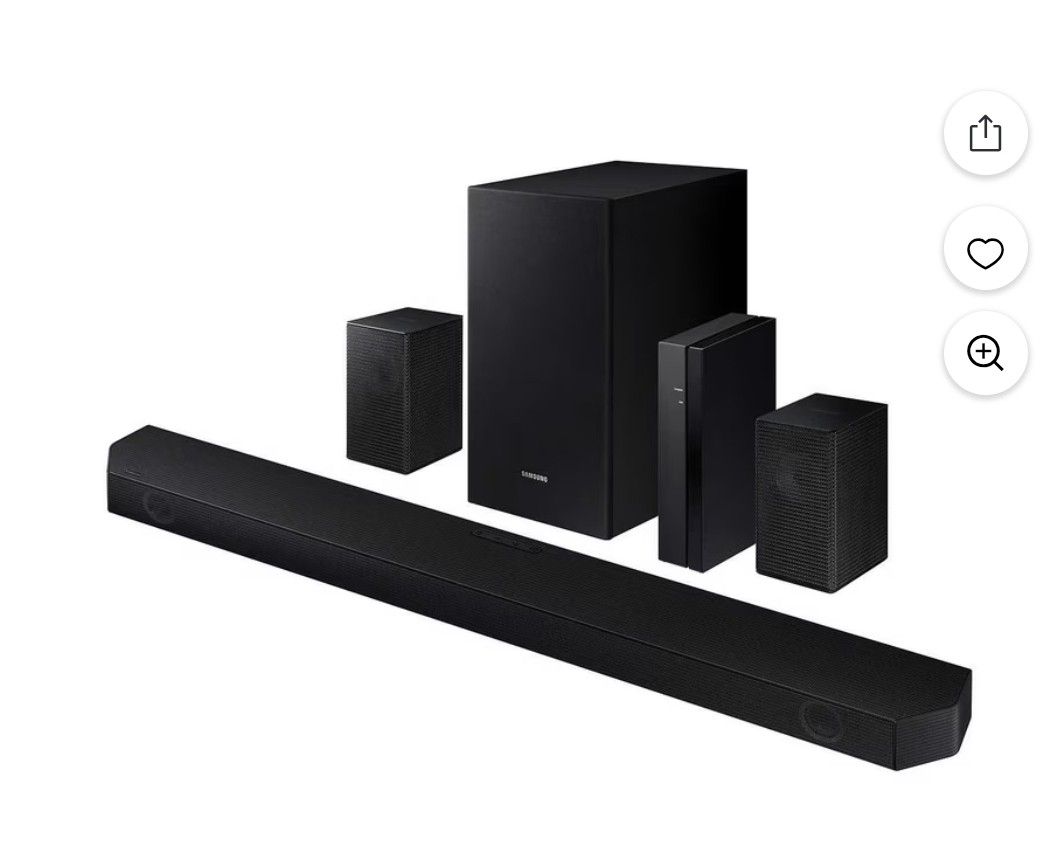 Samsung 5.1ch Soundbar with Wireless Subwoofer and Rear Speaker Kit – HW-Q67CB