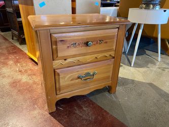 BROYHILL FURNITURE Solid Pine French Country Two Drawer Nightstand