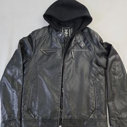 Fried Denim Leather Jacket