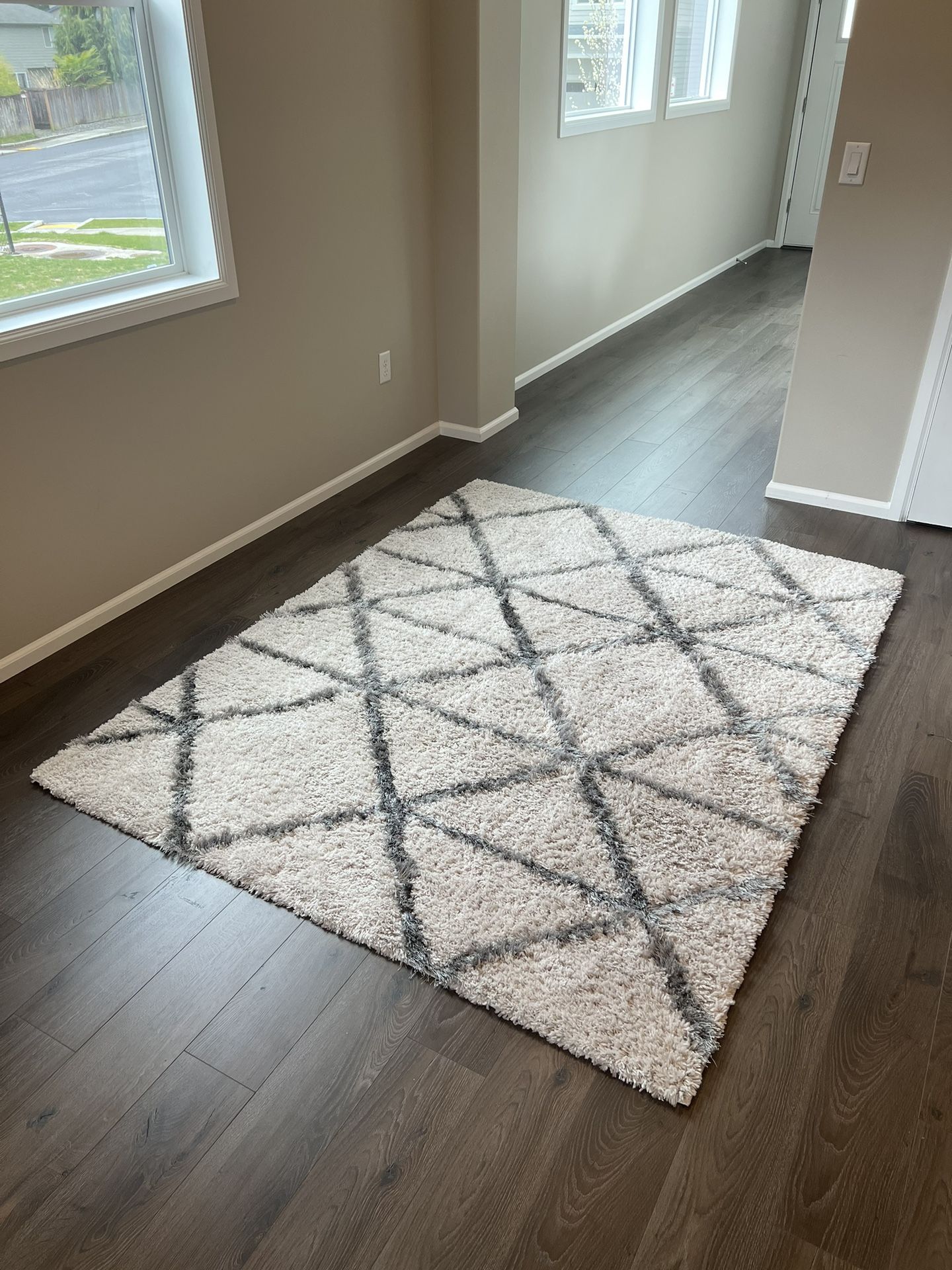 Tahari Ivory/White Carpet Rug 5ft x 7ft