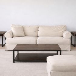 Complete Living Room Set – Sofa, Ottoman, Coffee Table + 2 End Tables