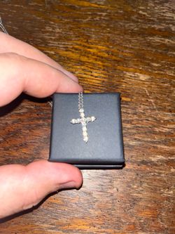 Diamond cross necklace