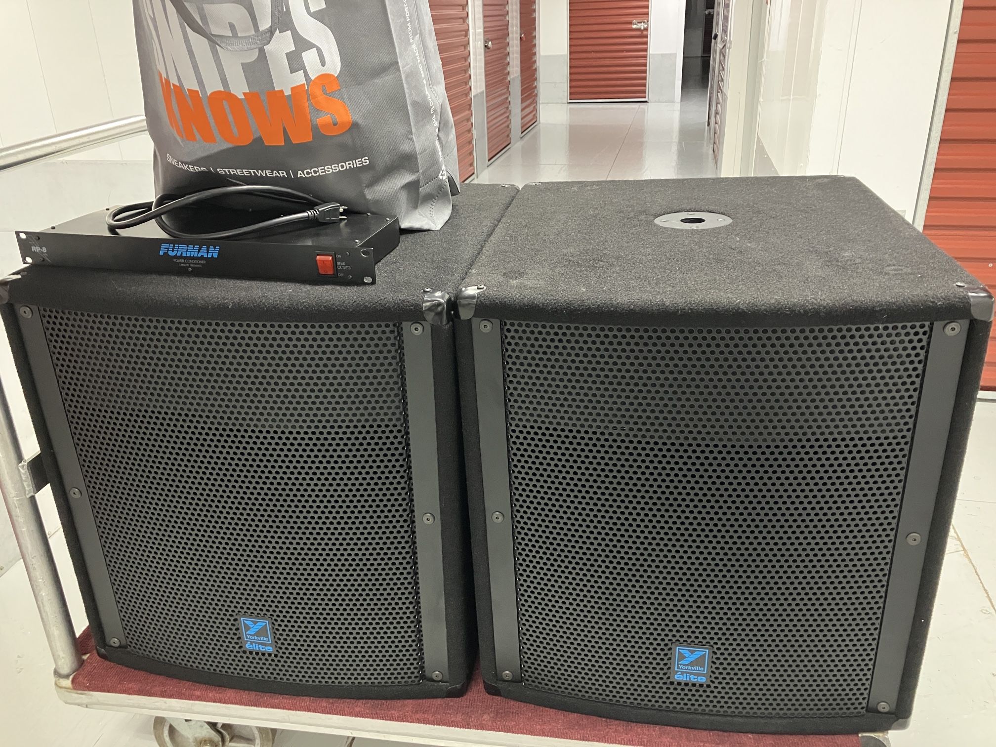 Yorkville LS608 Subs QSC PLX3402 amp