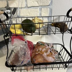 Black Metal Fruit Basket 