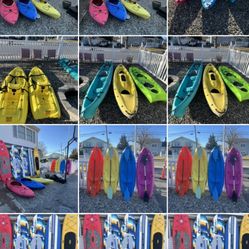 KAYAKS PADDLE BOARDS AND SURFBOARDS  I HAVE THEM ALL PLEASE READ FULL AD!!