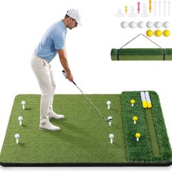 Jocoevol 5x4ft 6x4ft Golf Mat with Built-in Ball Tray