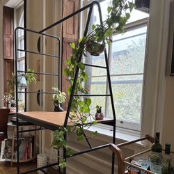 IKEA HAVERUD - Table with storage ladder, black