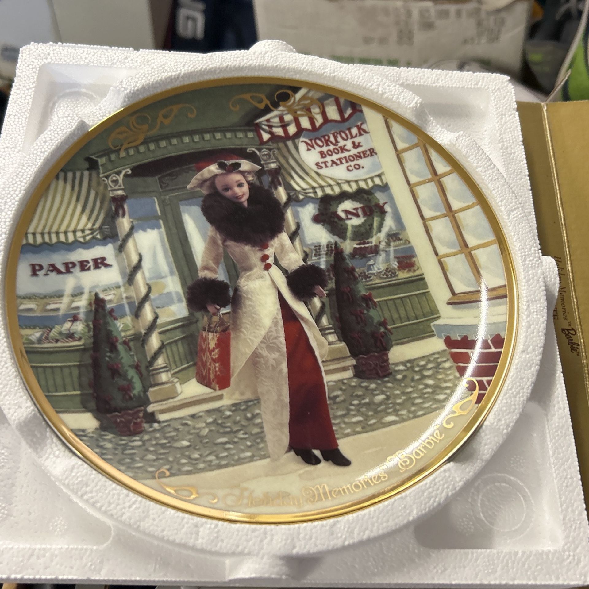Barbie holiday Victorian Christmas collection plate