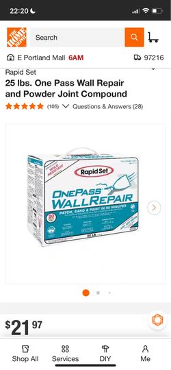 Rapid Set One pass wall repair powder joint compound (25 lbs)
