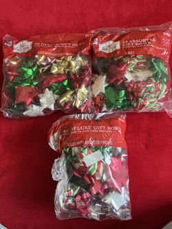 Lot HOLIDAY CHRISTMAS DELUXE GIFT BOWS ‼️ NEW ‼️ See More WRAPPER On Our Listings