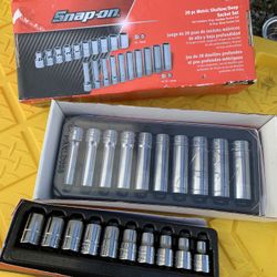 Snap on 1/2 Drive Metric Socket Set LIKE NEW 