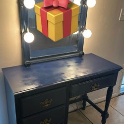 Custom Makeup Vanity Cabinet With Mirror