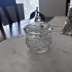 Vintage Cut Crystal Lidded Jar / Candy Dish