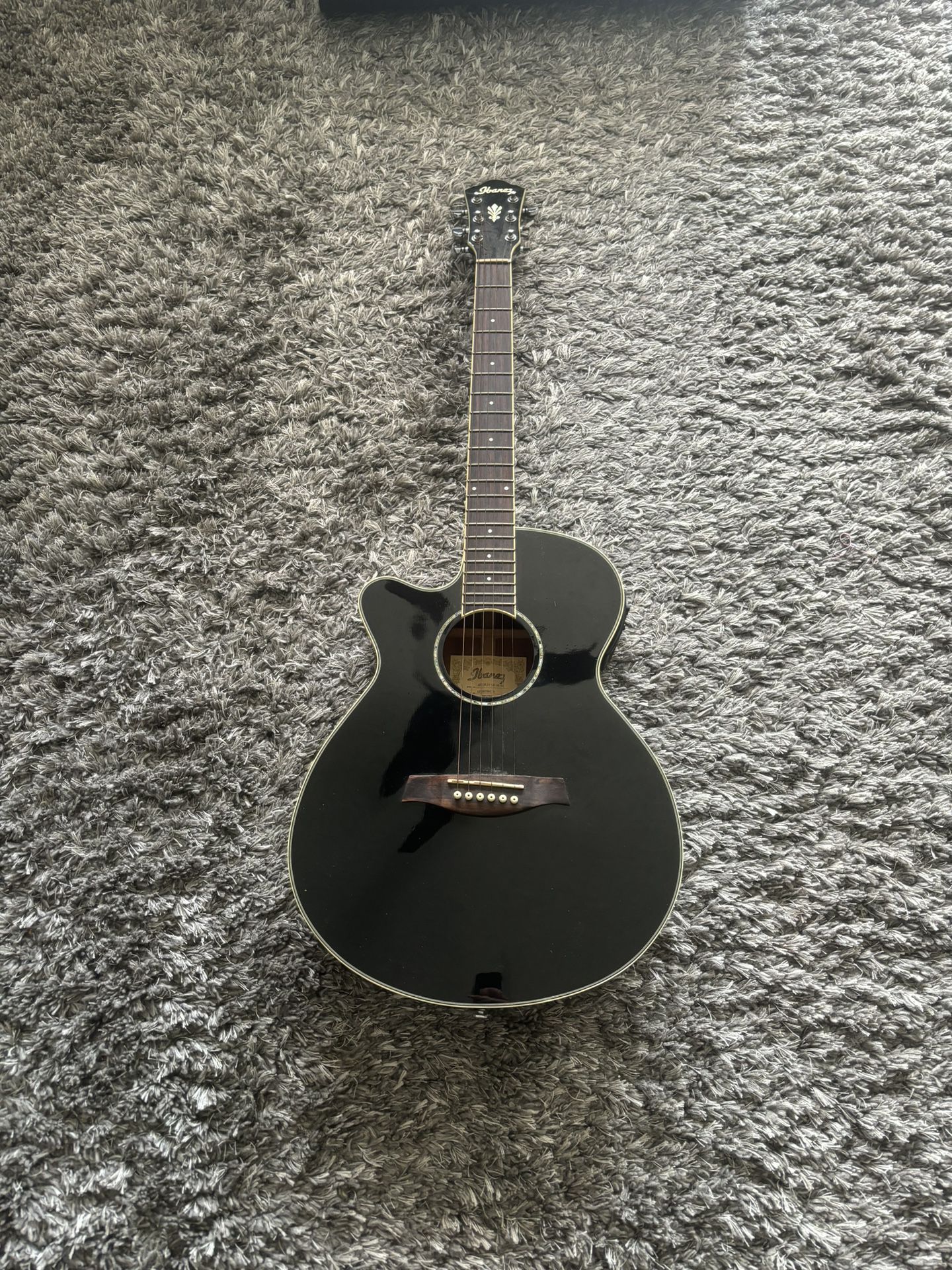 ibanez left handed acoustic electric guitar