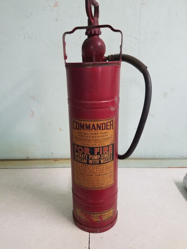 antique stop fire commander extinguisher antique stop fire commander extinguisher