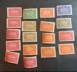 1922 German Deutches Reich Stamps 18 count Lot