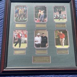 Framed Golf Collectors Art: Masters Greatest Moments