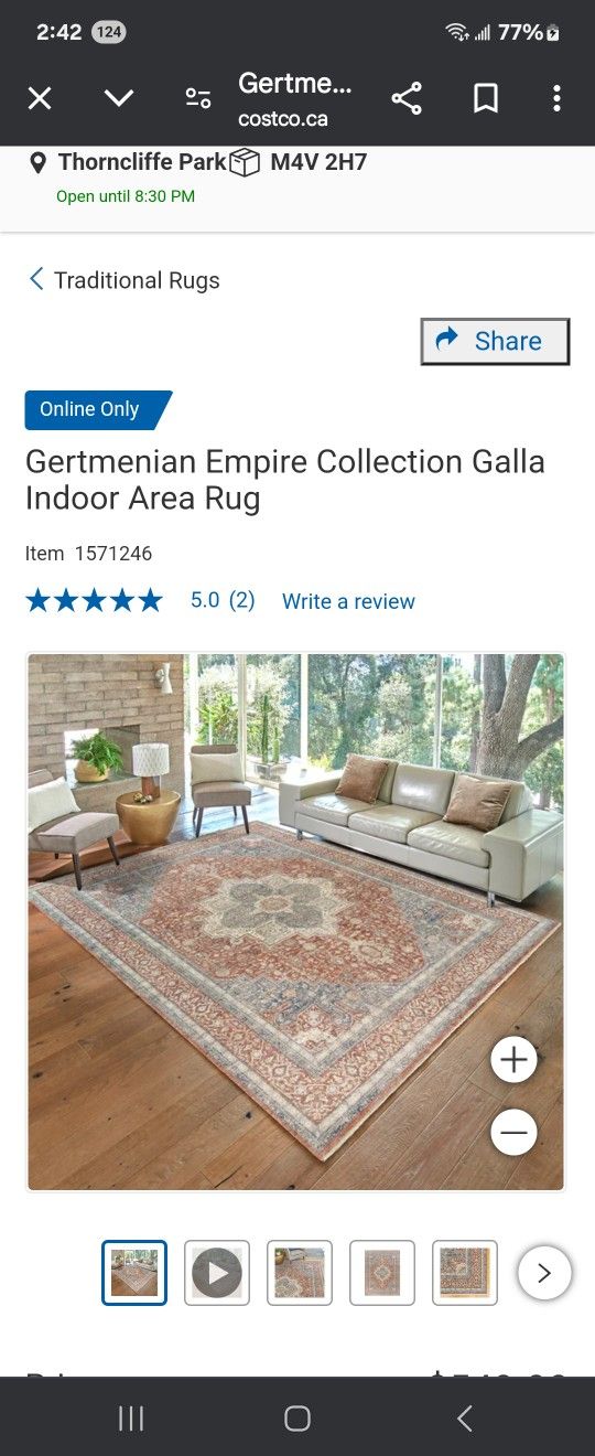 8ft x 10ft Gertmenian Empire Collection Galla Red Indoor Area Rug