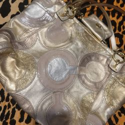 Authentic Gold COACH Bag