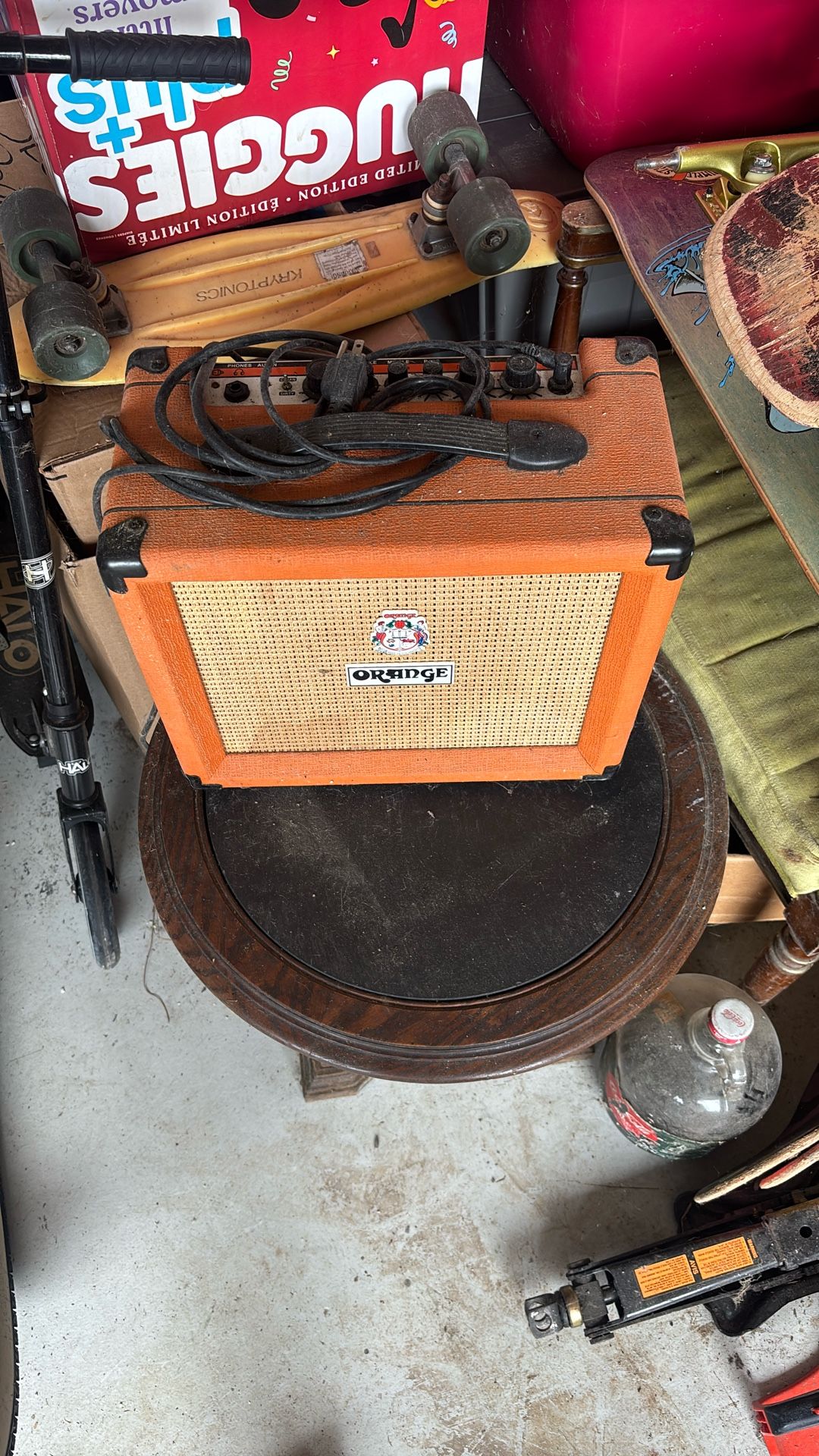 Orange Amp With Foot Pedal