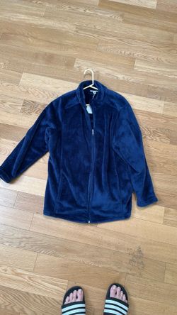 Croft and Barrow blue velour jacket