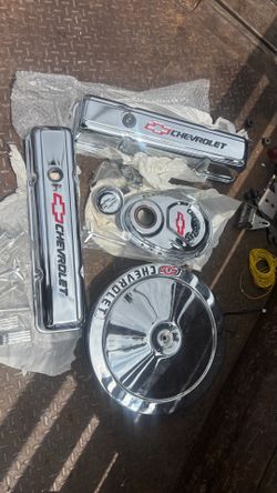 Proform 141-899 SBC Chrome Valve Cover with Baffle, red complete
