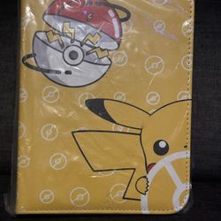 Pikachu Pokemon Card Binder  Measures 13"×10.5"