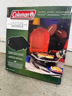 Vintage Coleman Fold N Go Cast Aluminum Griddle - Brand New