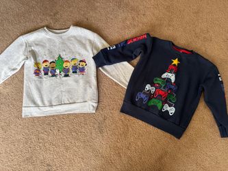 Kids Christmas Sweatshirts Bundle of 2 Size 8