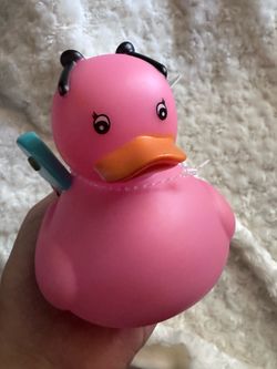 Pink Novelty Rubber Duck with Accessories