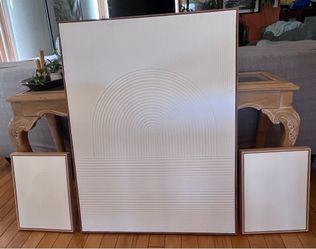 3-Piece Textured Plaster Arch Wall Art Set