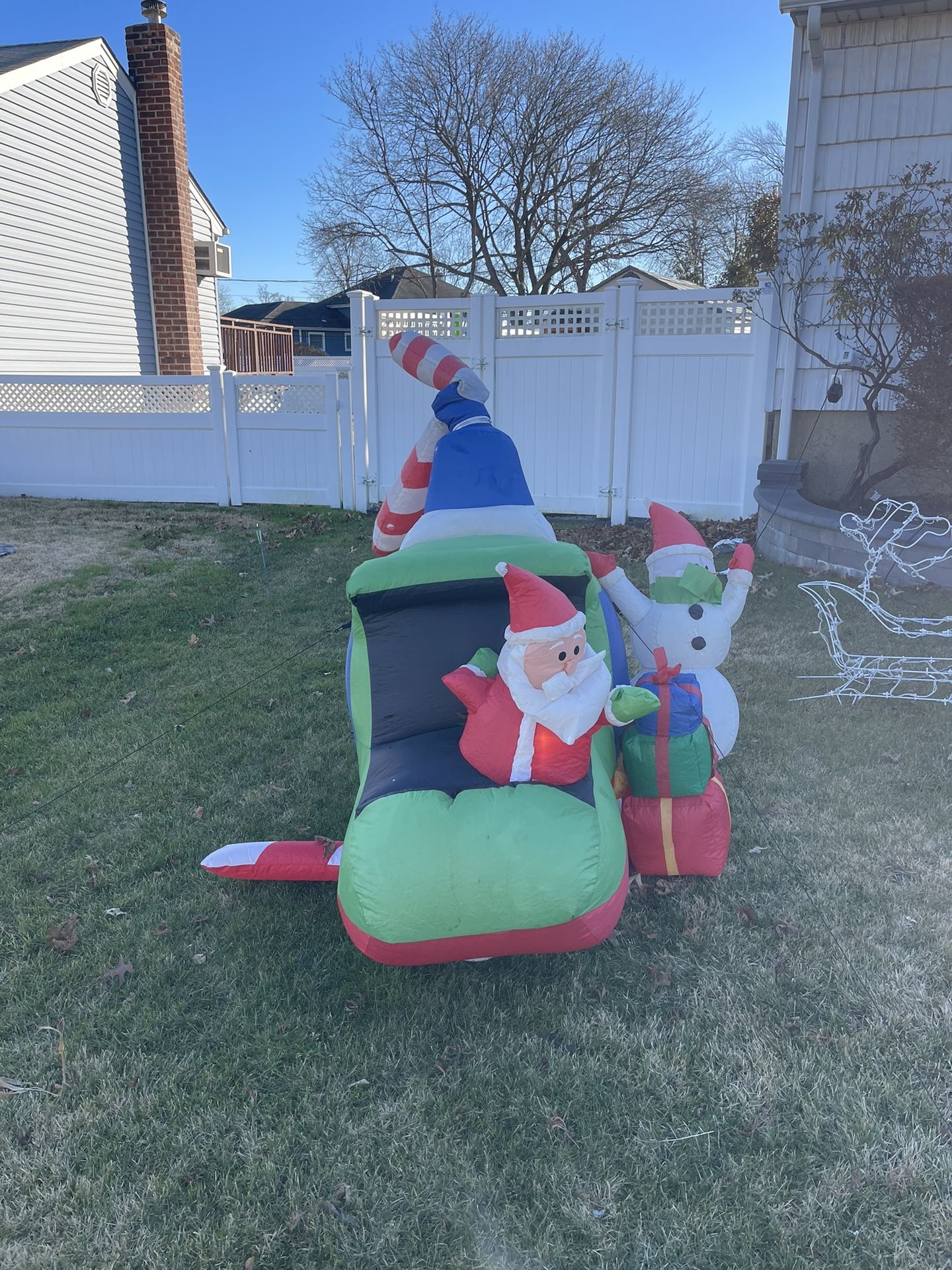 Christmas Santa Clause Helicopter Lawn Ornament Free