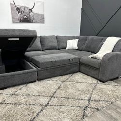 Grey Sectional Couch - Free Delivery 