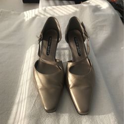 Andrew Geller Metallic Leather Shoes