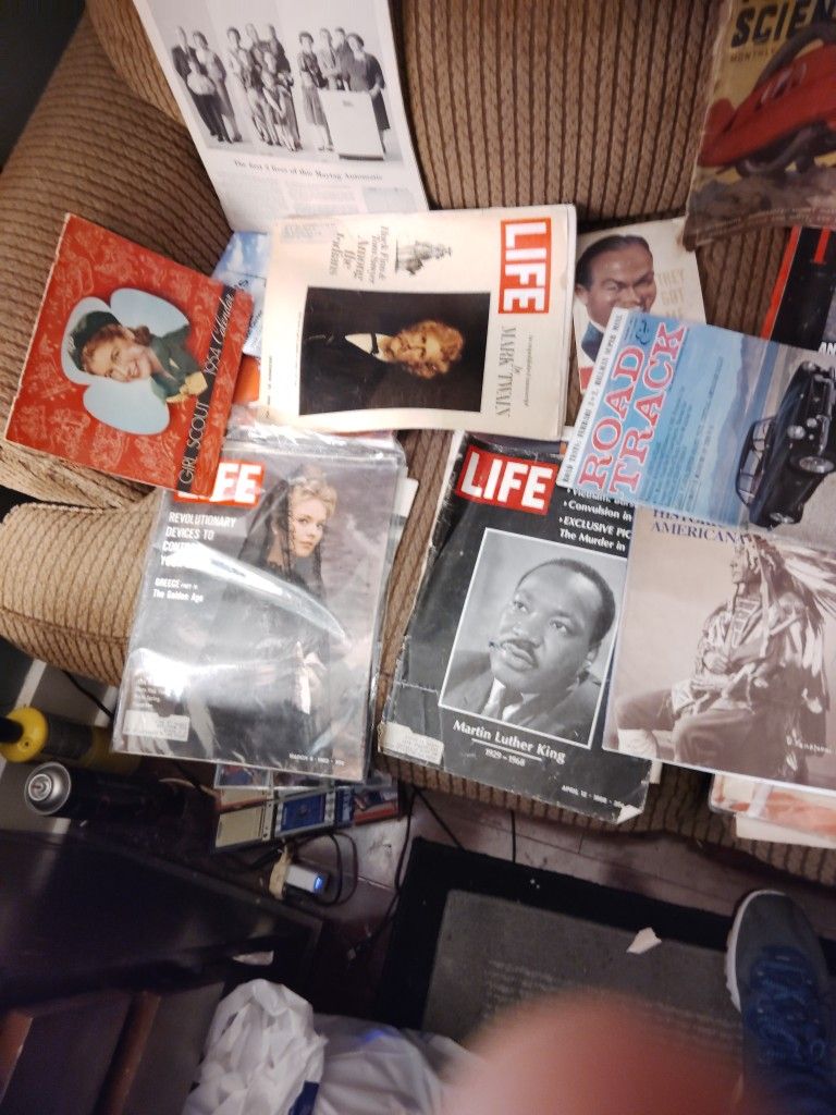 Life Magazines13 1960s Girl Scout Calendar 1954 Popular Science Road Track  Bob Hope  