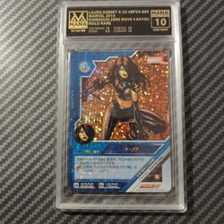 X-23 holo Marvel 2014 card Dimension Zero MANA GRADED GEM MINT 10 POP 1