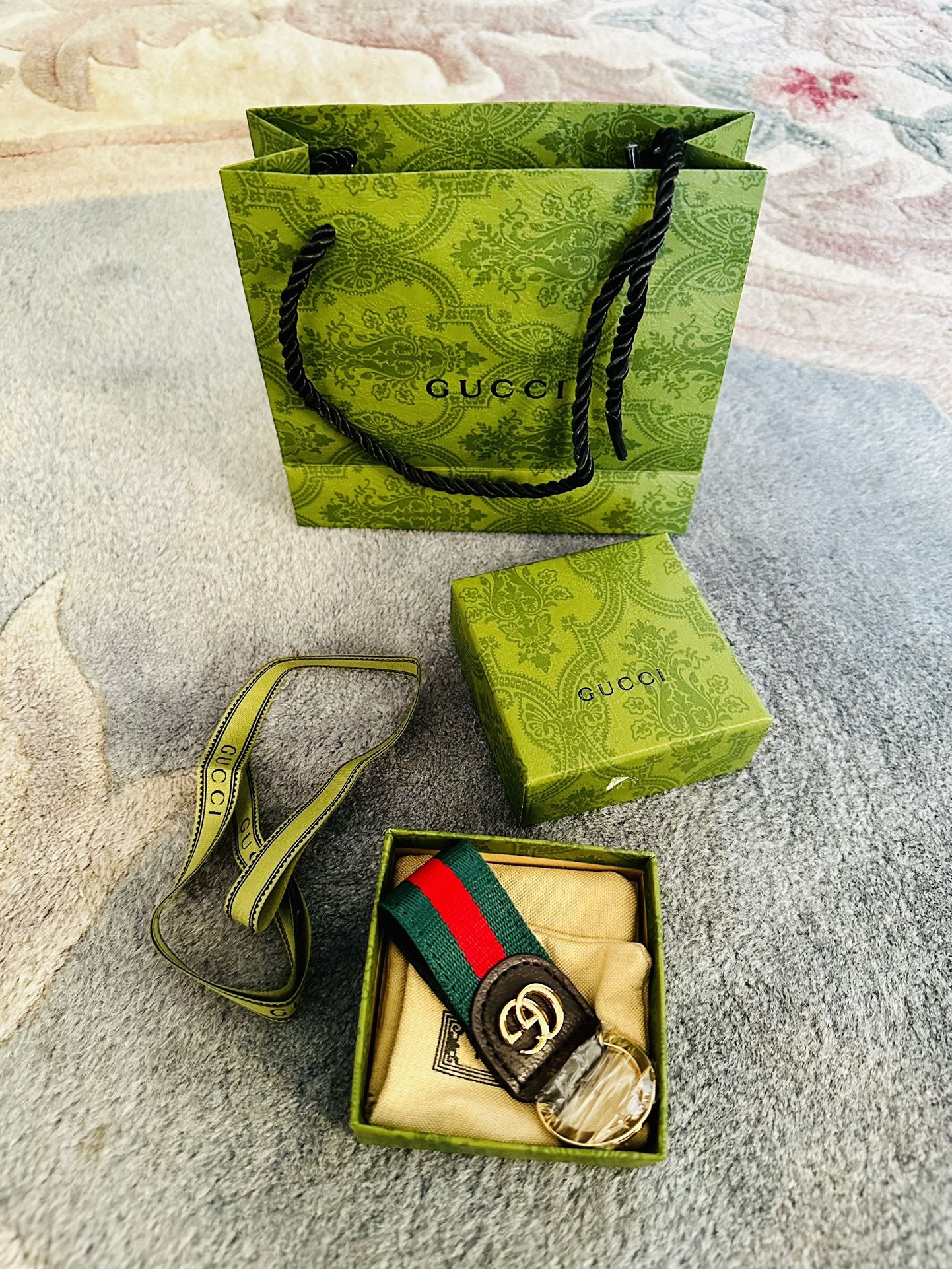 Gucci GG Logo Keychain