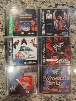 PlayStation WWF WrestleMania The Arcade Game War Zone Forceable Entry CD Used