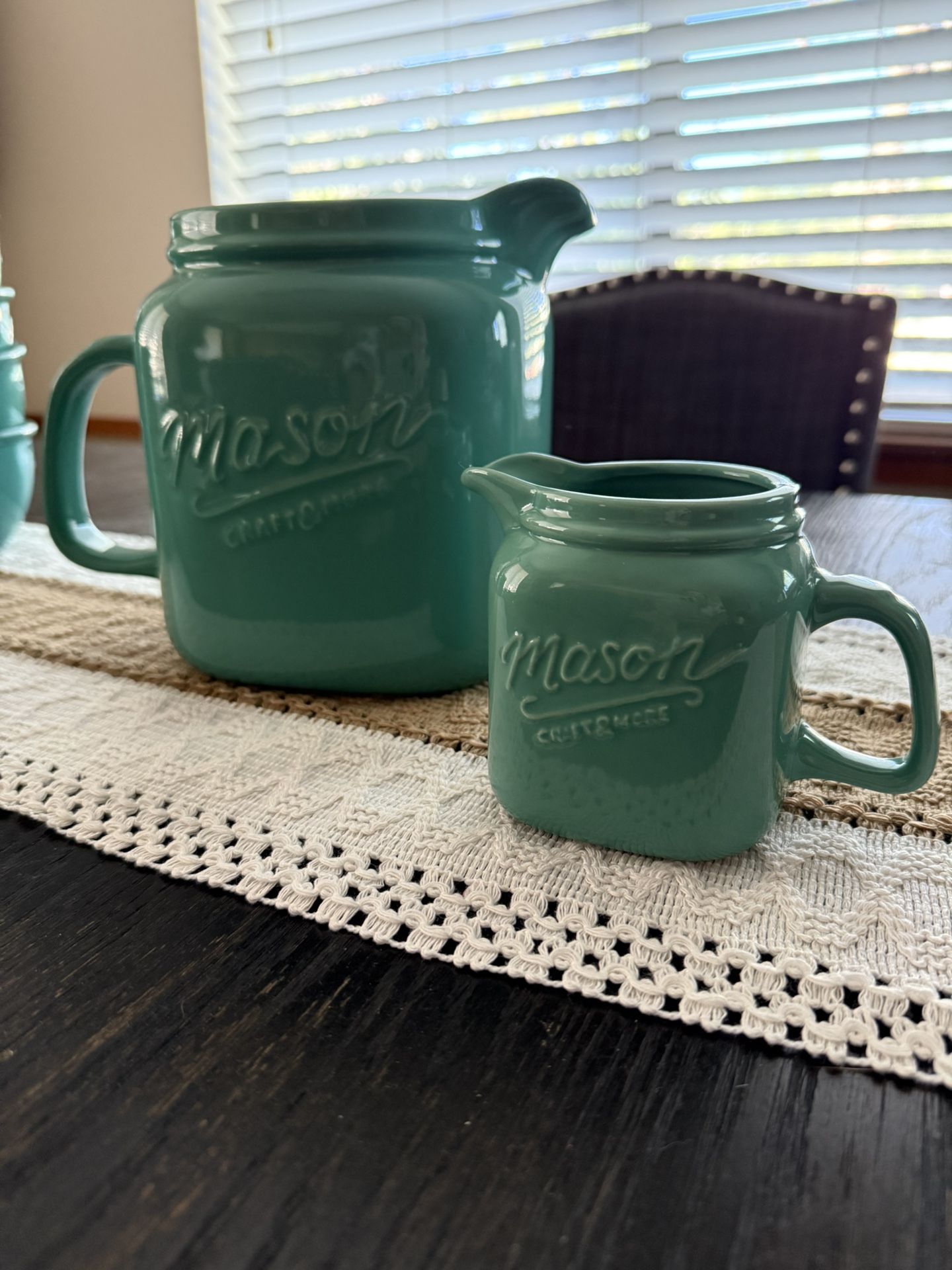 Mason Craft & More Teal Vintage Dishes