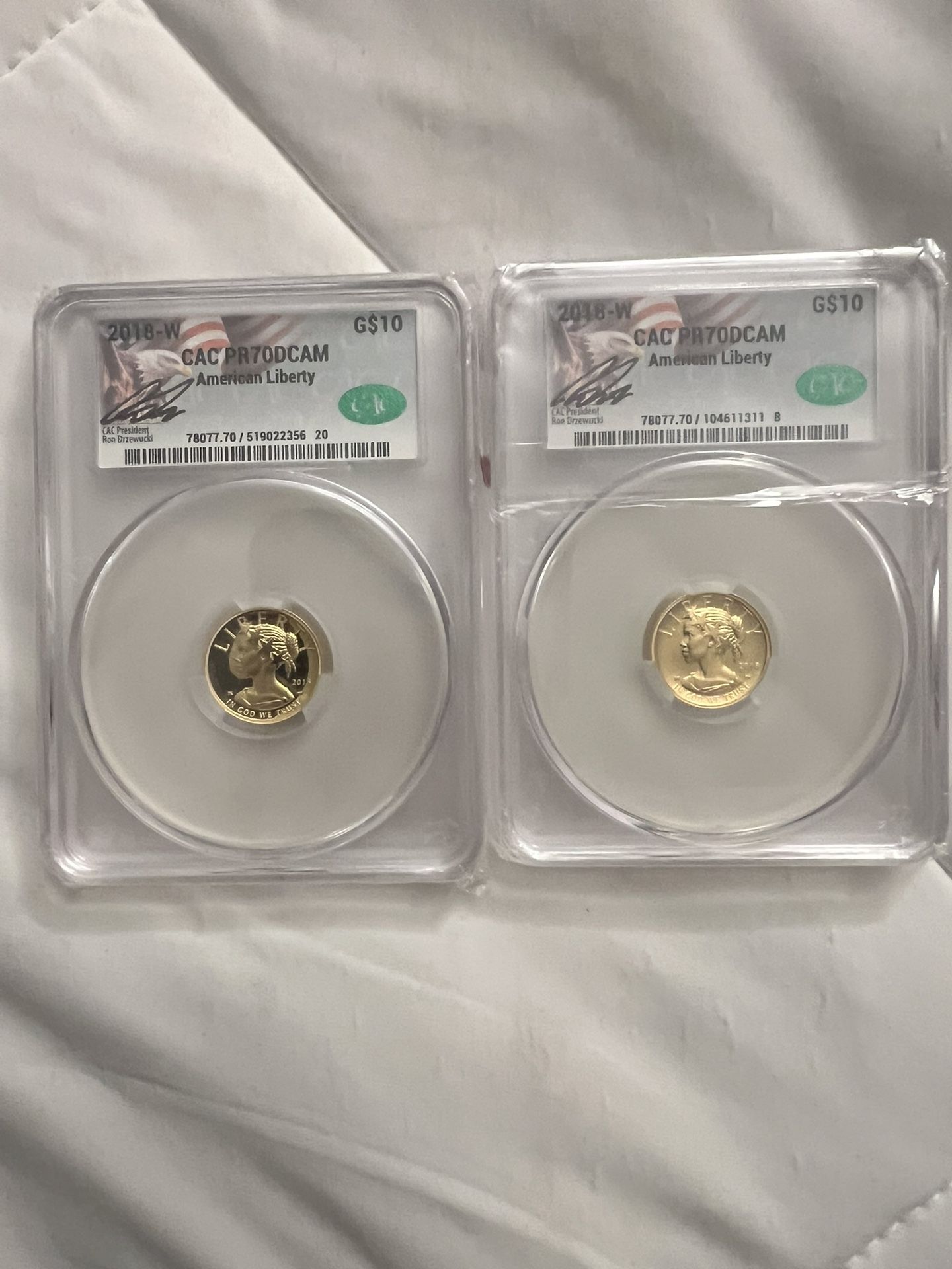 2018 West Point Gold $10 American Liberty CAC PR70 Cam