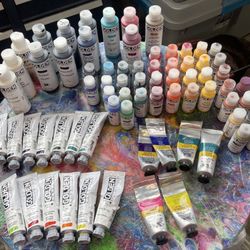 Golden Fluid Acrylic And Heavy Body Acrylic Paint Lot