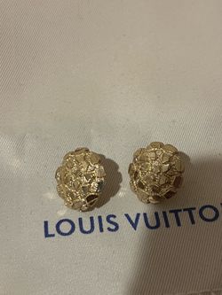 Gold nugget earrings