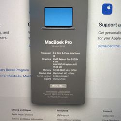MacBook Pro 16” 2019 32 GB, 1T HDD