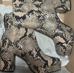 Top shop snake print heels