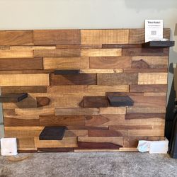 Wood Panel with Shelves